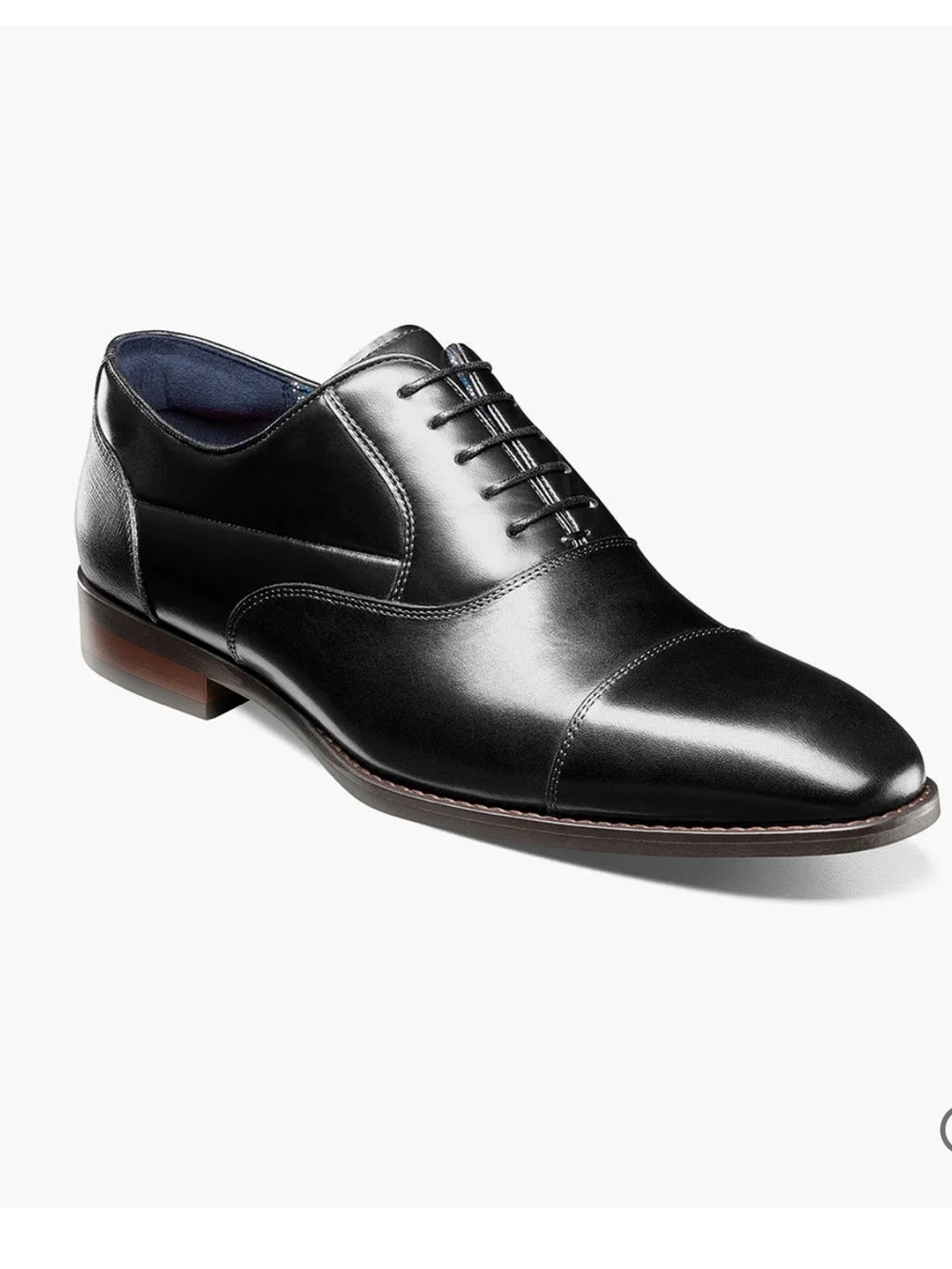 Stacy Adams Black Cap Toe Kallum Oxford